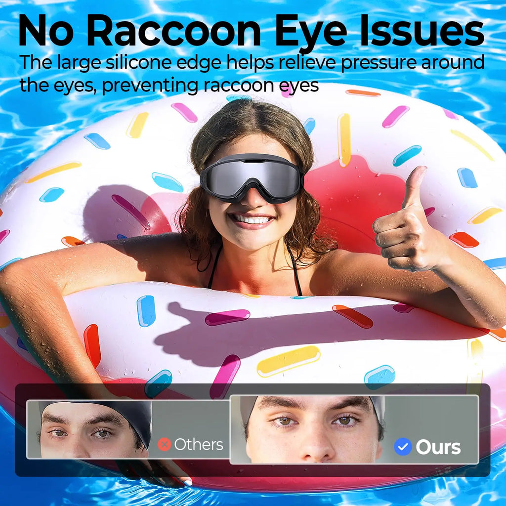 2 Pack Adult Wide View Swim Goggles, Anti-Fog UV Protection Goggles with Earplugs & Nose Clips for Men Women