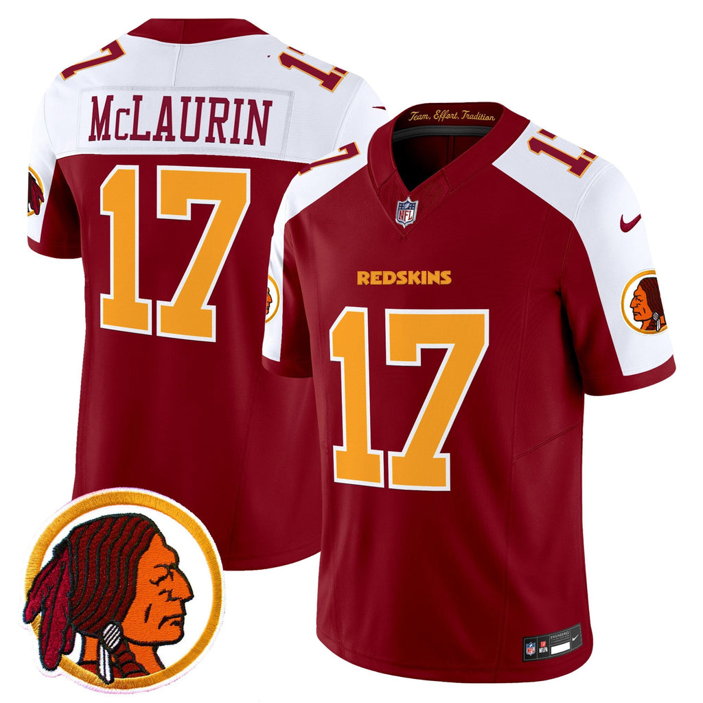 Men's Washington Redskins Throwback Vapor Limited Jersey V2 - All Stitched