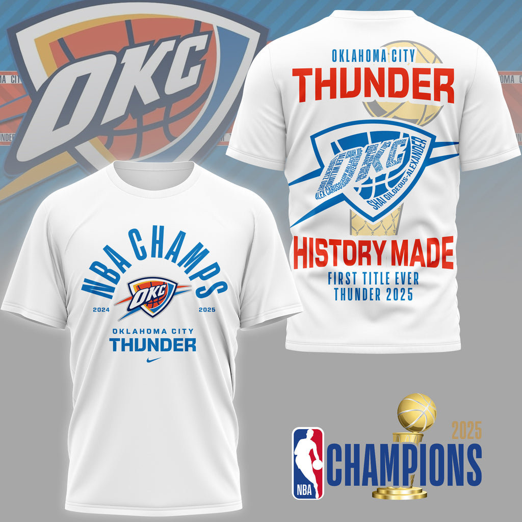 Oklahoma City Thunder | Premium 2025 NBA Champions 3D Shirt NY