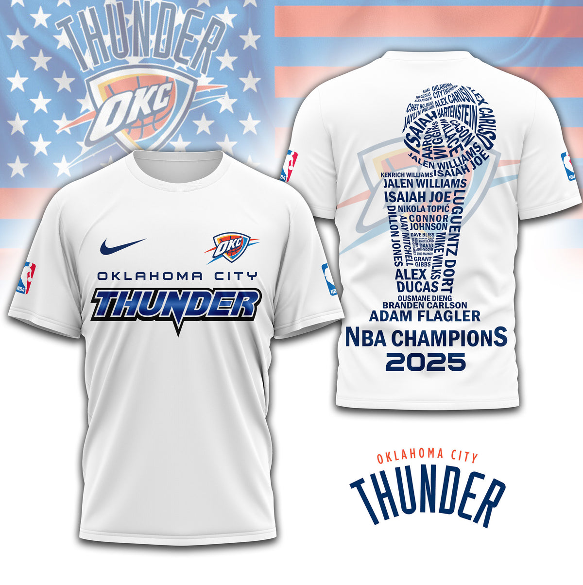 Oklahoma City Thunder | Premium NBA Champions 3D Shirt TD