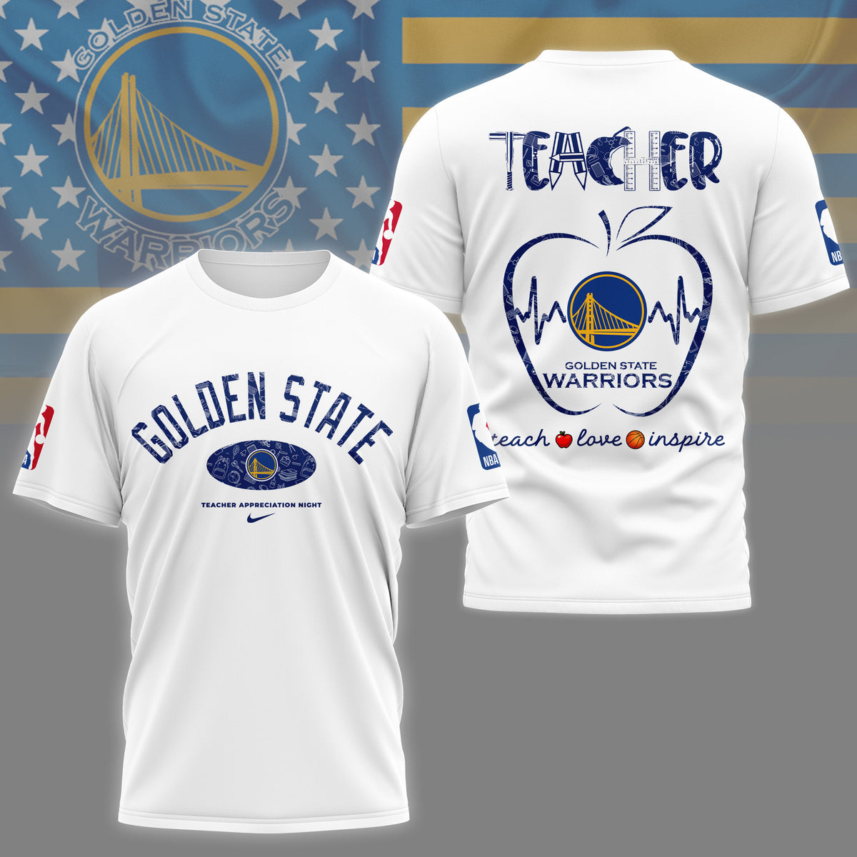 Golden State Warriors | Premium NBA Teacher Appreciation Day 3D Shirt NY