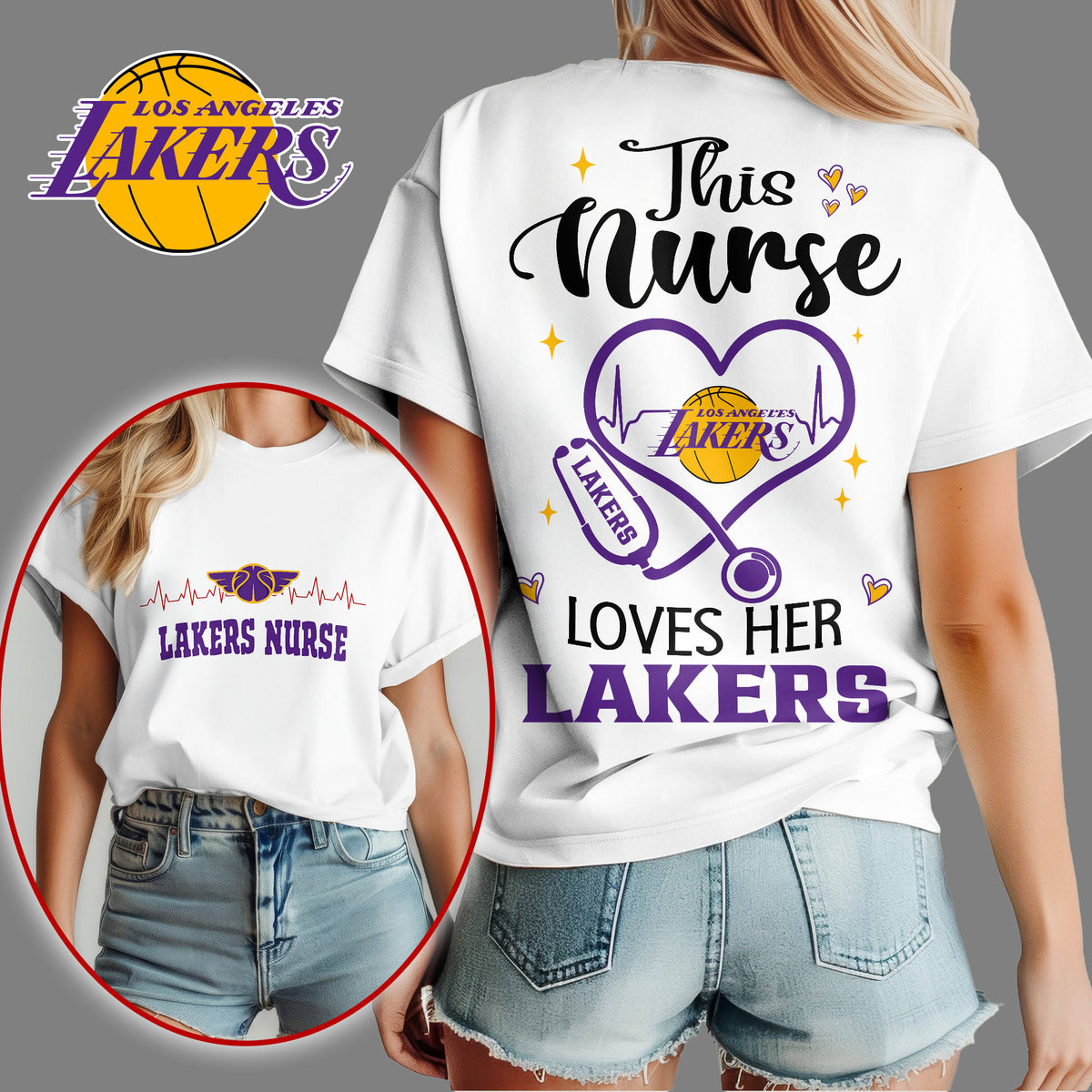 Los Angeles Lakers | Premium NBA Nurse Appreciation Month Women's Shirt NY