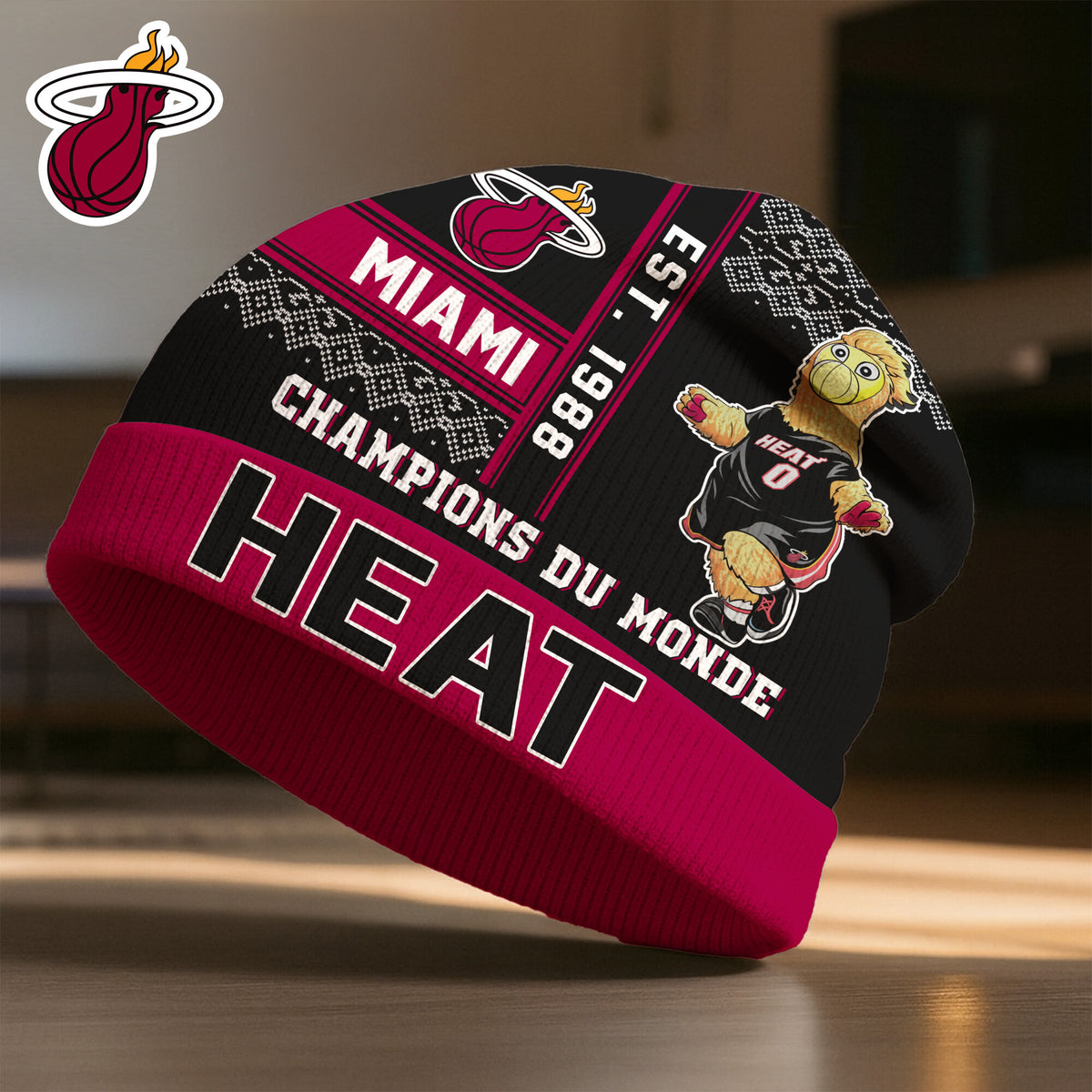 Miami Heat | Premium NBA Champions Du Monde Beanie Hat HY