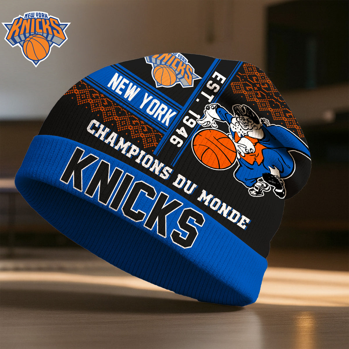 New York Knicks | Premium NBA Champions Du Monde Beanie Hat HY