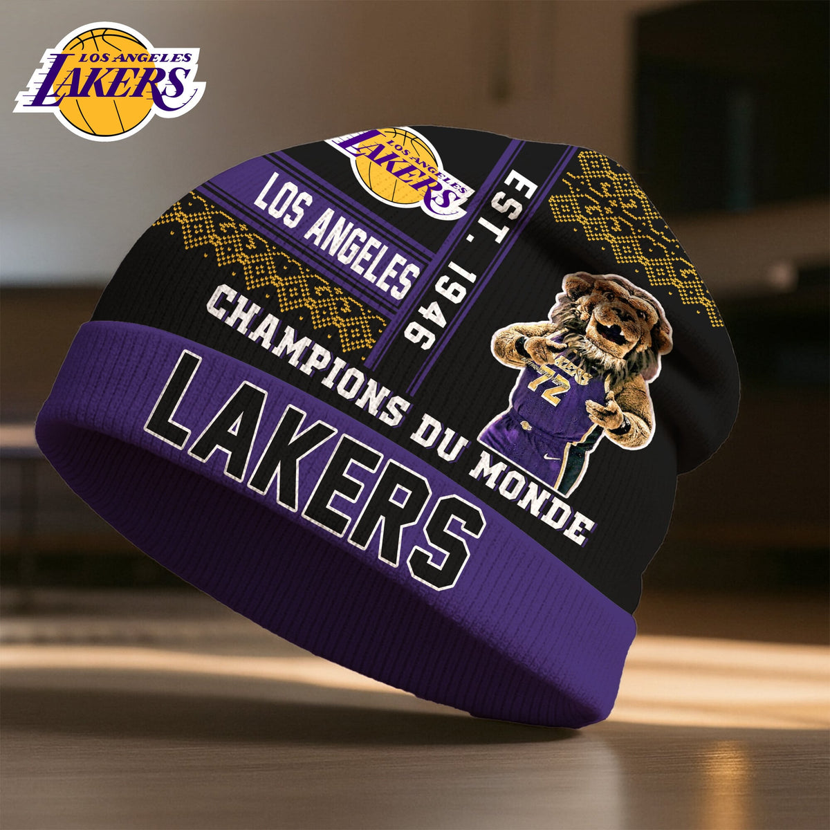 Los Angeles Lakers | Premium NBA Champions Du Monde Beanie Hat HY